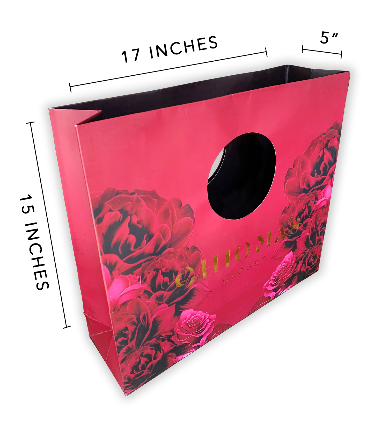 LARGE DIE CUT HANDLE CUSTOM BRANDED PAPER BAG
