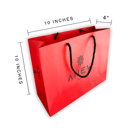 MEDIUM SQUARE  BRANDED PAPER BAG (10" by 10" by 4")