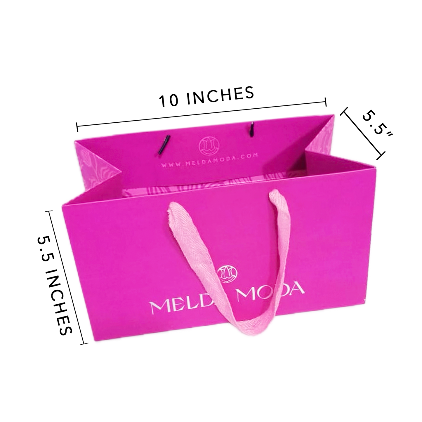 MEDIUM SHORT CUSTOM BRANDED PAPER BAG | 100 PIECES